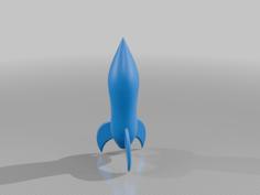 Vintage Looking Rocket 3D Printer Model