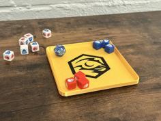 Slim Stackable Dice Tray – Heroscape Aquilla Symbol 3D Printer Model