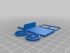 28mm Scale Hand Cart 3D Printer Model