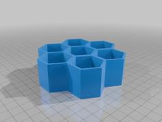 Hexagon Dice Holder With A Lid 3D Printer Model