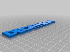 Decathlon Logo 3D Printer Model