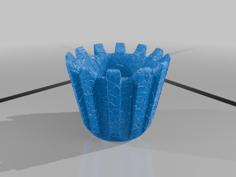 Stylized Gear Planter 3D Printer Model