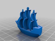 Pirate Sailing Ships (with Optional Flags) 3D Printer Model