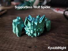 Supportless Chibi Wolf Spider 3D Printer Model