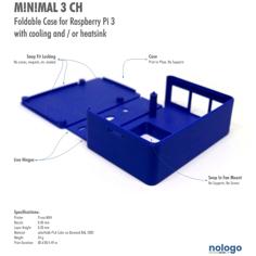 M!N!MAL 3 CH – Raspberry Pi 3 Case 3D Printer Model