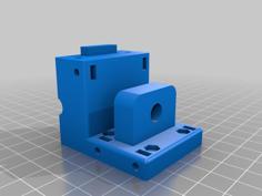 Customizable Direct Drive Extruder For E3D V6 Hotend For Prusa I3 (With Inductive Sensor Mount And 40MM Fans) 3D Printer Model