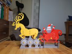 Santa And Rudolf Automata 3D Printer Model