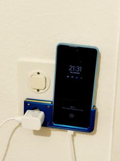 Wall Outlet Cellphone Holder 3D Printer Model