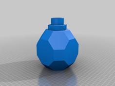 Fancy Hollow Bottle & Top 3D Printer Model