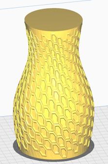 Vase “Golden” Honeycomb 3D Printer Model