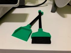 Broom And Dustpan 3D Printer Model