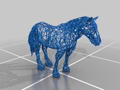 Wire Mesh Horse 5 Inches 3D Printer Model