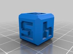 8-bit Numbered D6 16mm 3D Printer Model