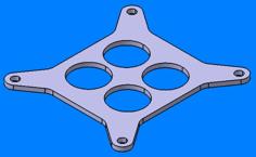 Holley 4150 Gasket Template 3D Printer Model