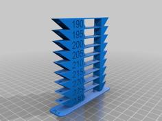 Temp Tower PLA, PETG, ABS (Descending Temperature) 3D Printer Model