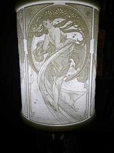 Alphonse Mucha Lampshade #1 (Four Seasons) 3D Printer Model