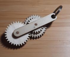 Laser Cut Keychain Gears