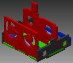 Leapfrog Creatr (Mod) For E3D Titan – Dual Carriage (Horizontal 60mm LM8UU Carriage) 3D Printer Model