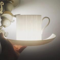 Coffee Cup Wall Sconce (Настенное бра в форме кофейной чашки) 3D Printer Model