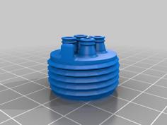 Short Version Garden Hose Connector X4 Adapter For 1/4″ Irrigation Tubing 3D Printer Model