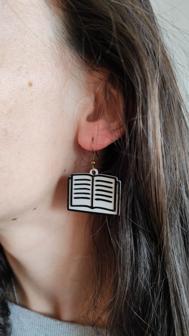 Book Earrings 3D Printer Model