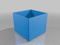 UnMarked Square Plant Pot 3D Printer Model