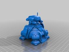 Starcraft 2 Terran Planetary Fortress 3D Printer Model