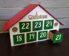 Laser Cut Christmas Advent Box House