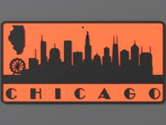 Wall Plate Skyline – Chicago 3D Printer Model