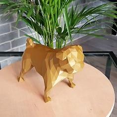 Low Poly Pug 3D Printer Model