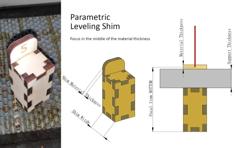 Parametric (FreeCAD) Table Levelling Shim For Laser Cutter