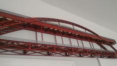 Laser Cut Ho Scale WallMount Bridge Collection – Straight – Iron Arch