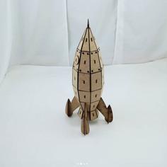 Laser Cut Foguete Espacial Mdf 3mm