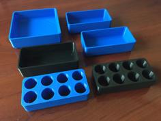 Toolbox Bins & ER20 Collet Inserts 3D Printer Model