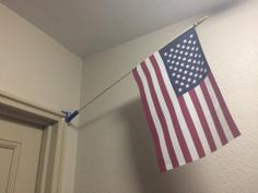 Door Flag Pole Holder 3D Printer Model