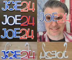 JOE24 Joe Biden Supporter Glasses And Fridge Magnet 3D Printer Model