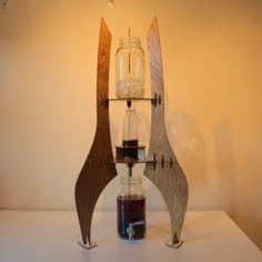 Laser Cut Spaceship Themed Cold Drip Coffee Tower