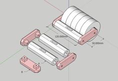 30mm Hole Tape Spooler 2 3D Printer Model