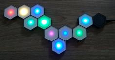 Flexible Magnetic Hexagon Light 3D Printer Model