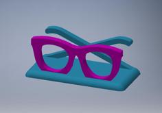 Glasses Business Card Holder 3D Printer Model