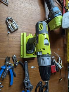 Ryobi Drill Driver Wall Mount 3D Printer Model