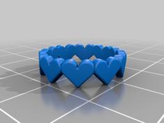 Heart Ring 3D Printer Model