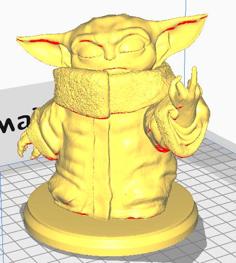 Baby Yoda Middle Finger 3D Printer Model