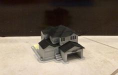 N-Scale Suburban House 3D Printer Model