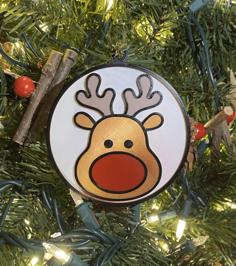 Cute Reindeer Ornament 3D Printer Model