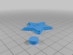 Mario Star Keychain 3D Printer Model