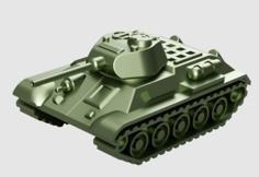 T-34 Tank Articulated Model 1:50 3D Printer Model