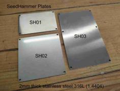 Laser Cut SeedHammer Metal Plates