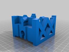 Wood Track Overpass Support Pillars 3D Printer Model