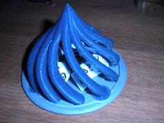 Swirly Dice Holder 3D Printer Model